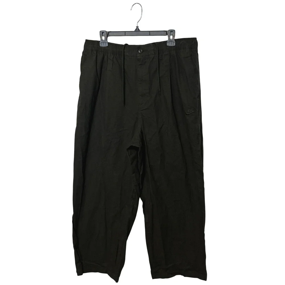 Nike Club Heavyweight Balloon Pants Mens XL Olive Green Wide Leg Trouser HV1423